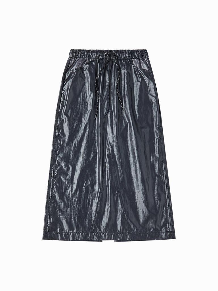 Acme Dravi Woman Nylon Shirring Long Skirt (2 Color)