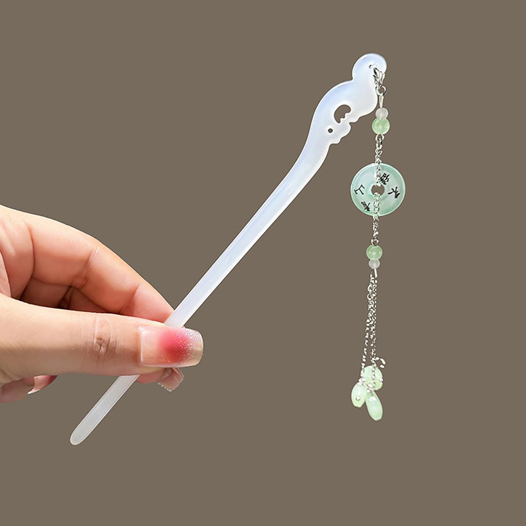 Retro Chinese Style Hair Forks Wooden/Acetate Hair Sticks Flower Hair Pins Pendant Headpieces Floral Hair Bun Maker Jewelry