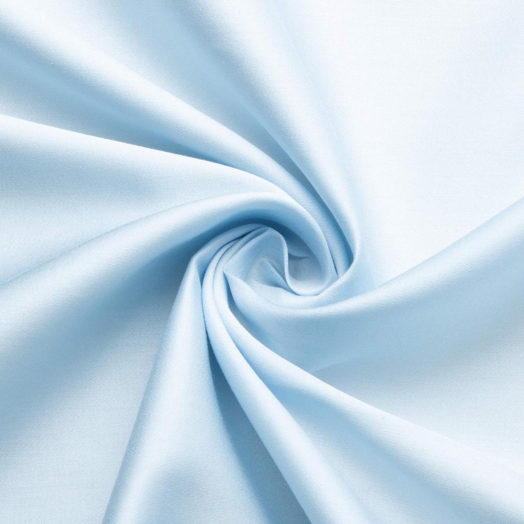 Nippon Chuko Cotton Satin 108cm Wide X 9m Light Solid Color Fabric, Cut, Blue, YS11063-53-9M,