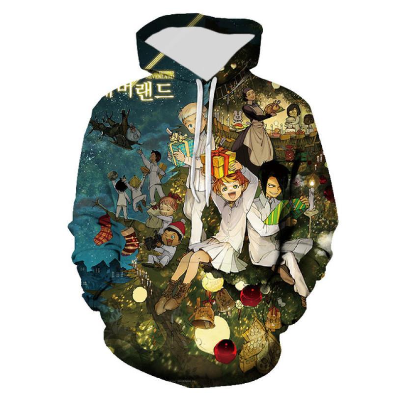 The Promise Neverland Hoodies 3D Printed Men Women Children Sweatshirts Boy Girl Kids Streetwear Pullover Long Sleeve Tops