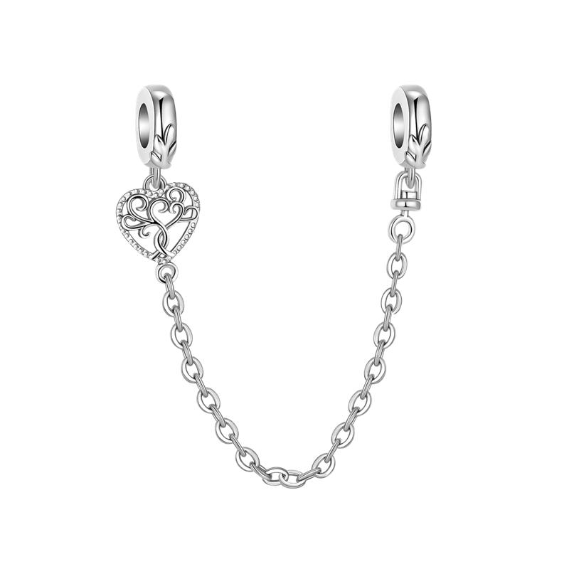 Exquisite Charms Beads Copper Inlaid Zirconium Love Heart Moon Dangle Fit Original Pandora Bracelets Diy Jewelry