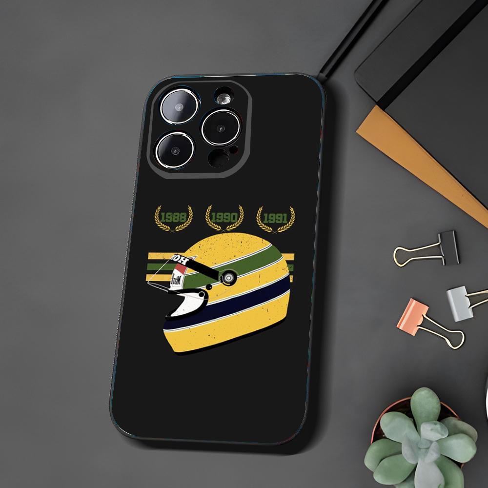 Ayrton S-Senna H-Helmet F-F1 Racing Phone Case For Iphone 15 11 13 14 Pro Max 7 8 Plus X Xr Xs Max Se2020 12mini Cover Case