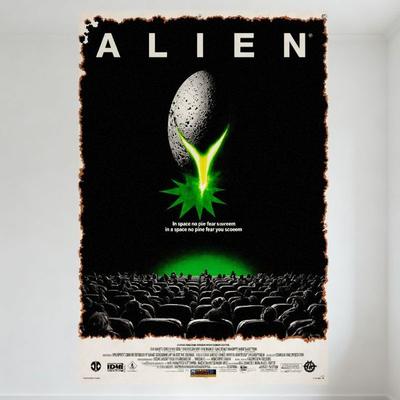Cartello Metallica Vintage Film Alieno, Decorazione Murale Sci-Fi Horror per Man Cave, Home Theater, Club, Caffè