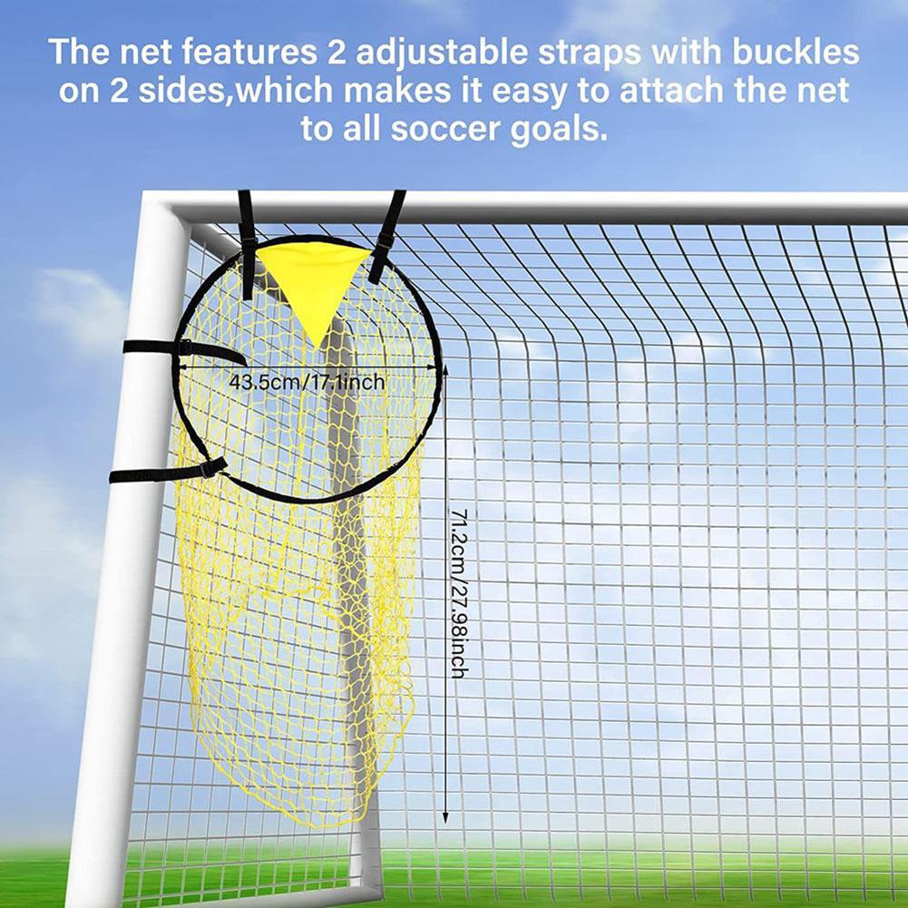 1PCS Football Goal Target Net,Easy To Attach Soccer Training Equipment for Shooting,Foldable Soccer Top Bins for Kids Adults