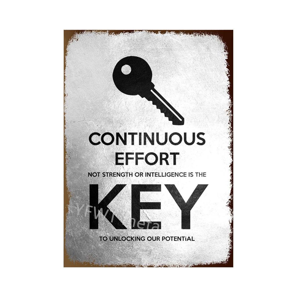 Do Your Best and Work Hard Motivational Quote Metal Tin Sign Art Posters Decorative Wall Art Picture for Office Home Decor