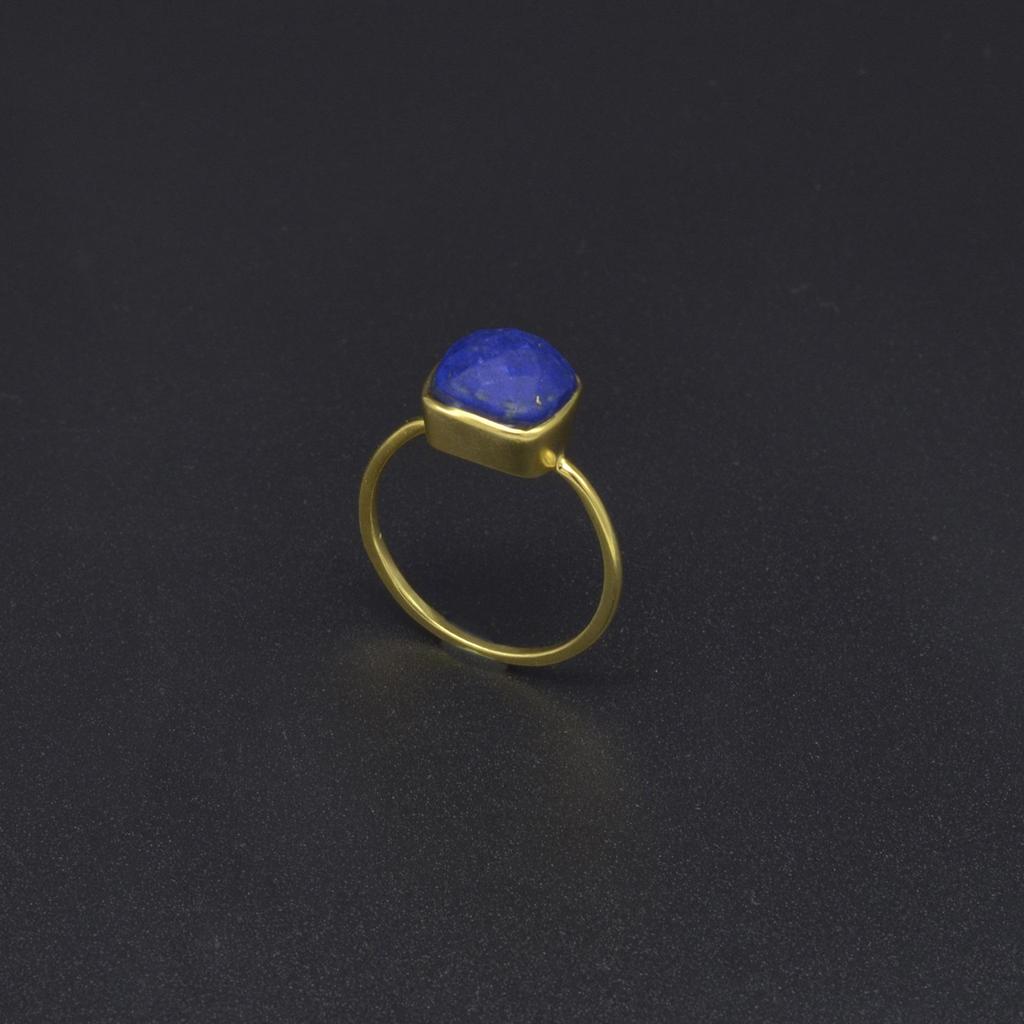 Lapis Lazuli 925 Sterling Silver Ring, Natural Gemstone Handmade Women Boho Ring