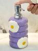 410ml creative daisy lotion separately bottled household toilet bathroom press type shower gel hand sanitizer bottle ceramic