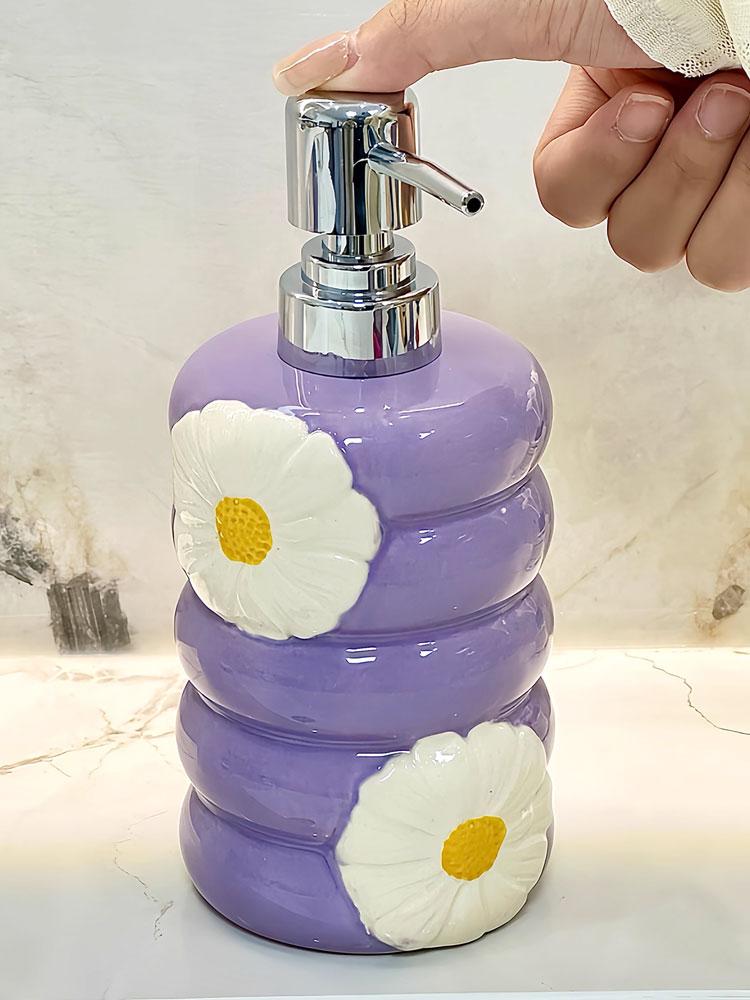 410ml creative daisy lotion separately bottled household toilet bathroom press type shower gel hand sanitizer bottle ceramic