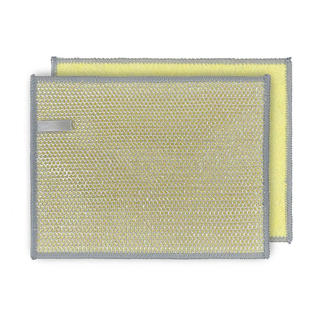 High-Quality Silver Thread Dishcloth: Soft, Durable, Non-Stick, and Tough Dishwashing Cloth with Steel Wire and Polyester Blend.