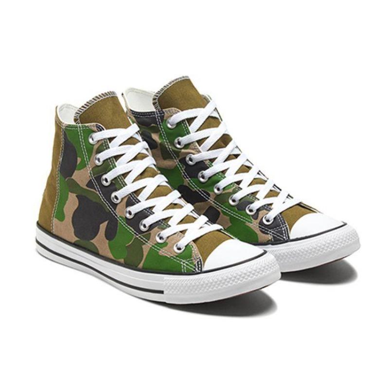 Converse Chuck Taylor All Star Unisex Round Toe Lace-Up High Canvas Shoes Desert Camo 168907C