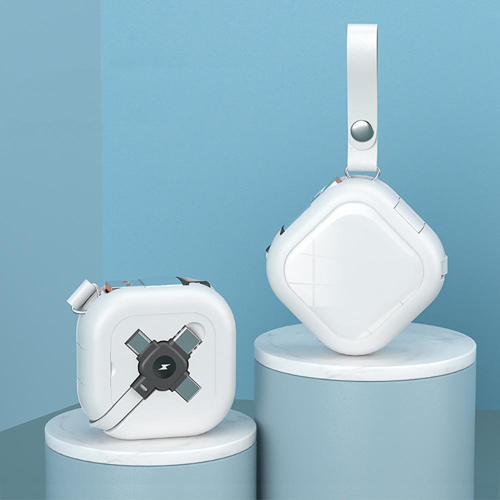 

Втягивающийся кабель для зарядки 4 в 1 USB Type C Micro USB для iPhone13 12 Pro с подставкой для телефона 3 в 1 2 в 1 Портативный зарядный кабель для передачи данных 1m белый