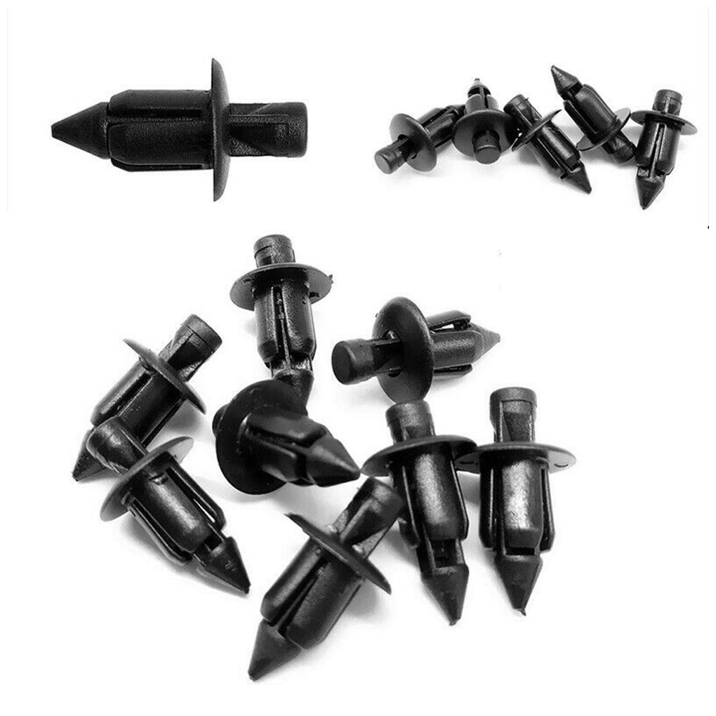 50ks Černý nýt Kapota Karoserie Obložení panelu Šroubové spony pro příslušenství motocyklů Honda Dropshipping