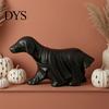 Decorative Ghost Sculptures Halloween Dog Figurine, Resin Spooky Draped Cute Statues Statue for Living Room, Bedroom, Office, Home Desktop Decor