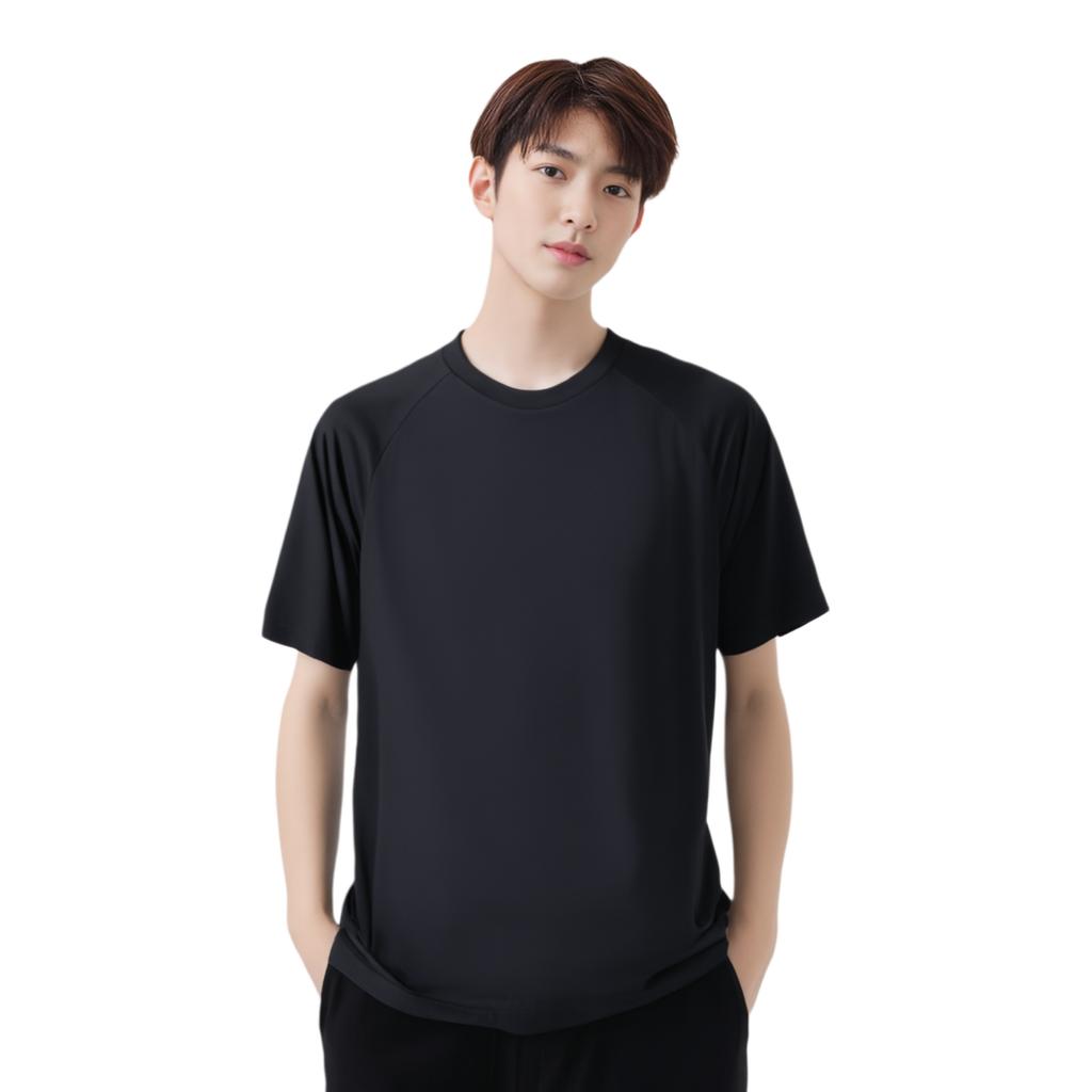 UNIQLO Solid Color Loose Fit Crew Neck Short Sleeve T-Shirt Men tops 445173-09