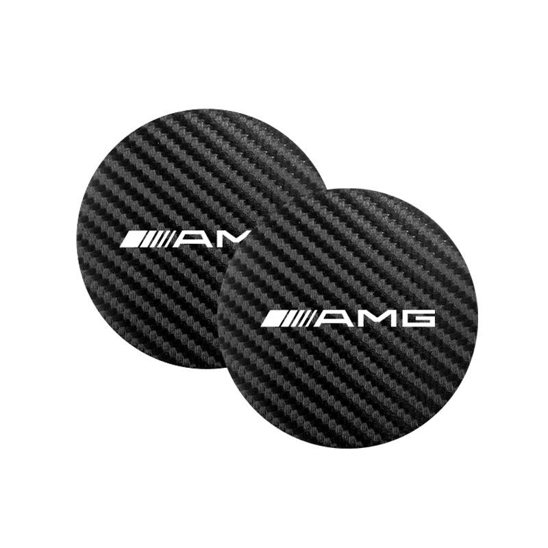 

2Pcs Car Leather Coaster Pad Anti-noise Water Cup Mat For Mercedes Benz AMG W204 W205 W203 W211 W212 W213 W201 W210 W169 W202