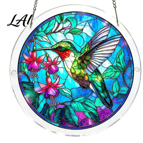 Vibrant Shadow Puzzle Toy Acrylic Jigsaw Suncatcher Window Hanging Kit Stained Glass E