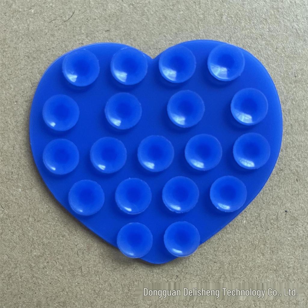 Heart-Shaped Multifunctional Silicone Suction Cup Phone Stand