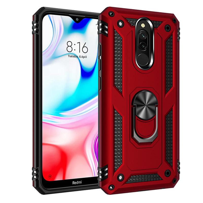 Luxury Armor Shockproof Phone Case for iPhone Samsung Huawei Honor Xiaomi Full Cover Car Magnetic Ring Bumper Back Shell