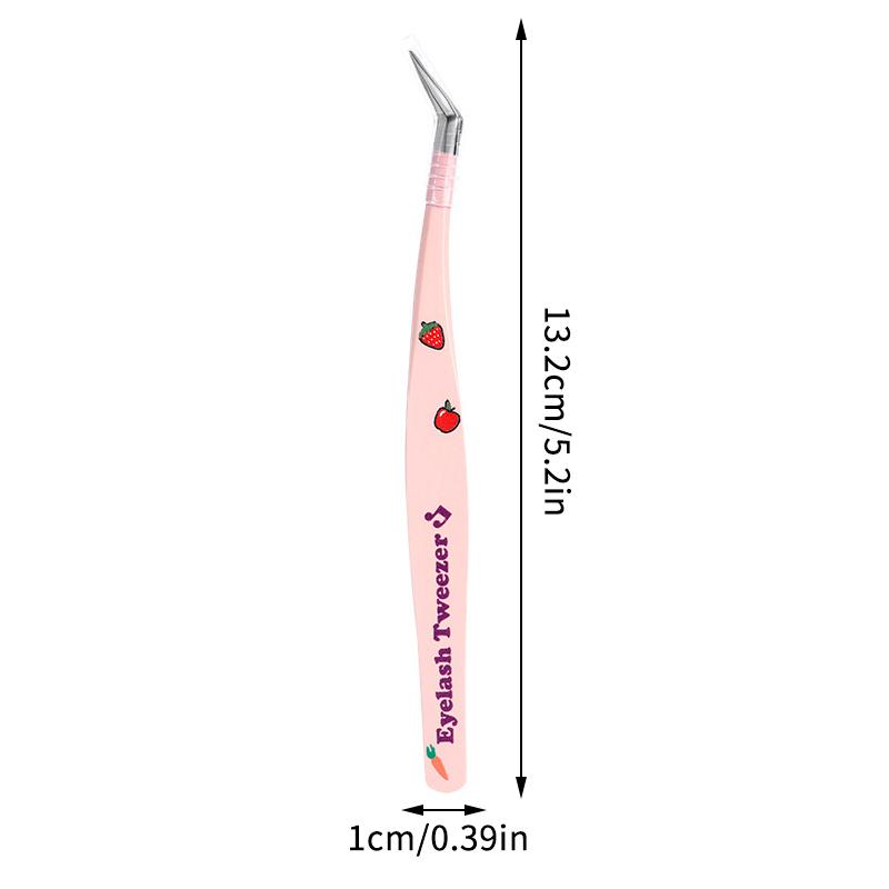 False Eyelash Tweezers Lash Extension Stainless Steel Scrapbook Sticker Tape Picking Straight Head Elbow Tweezers Diy Crafts