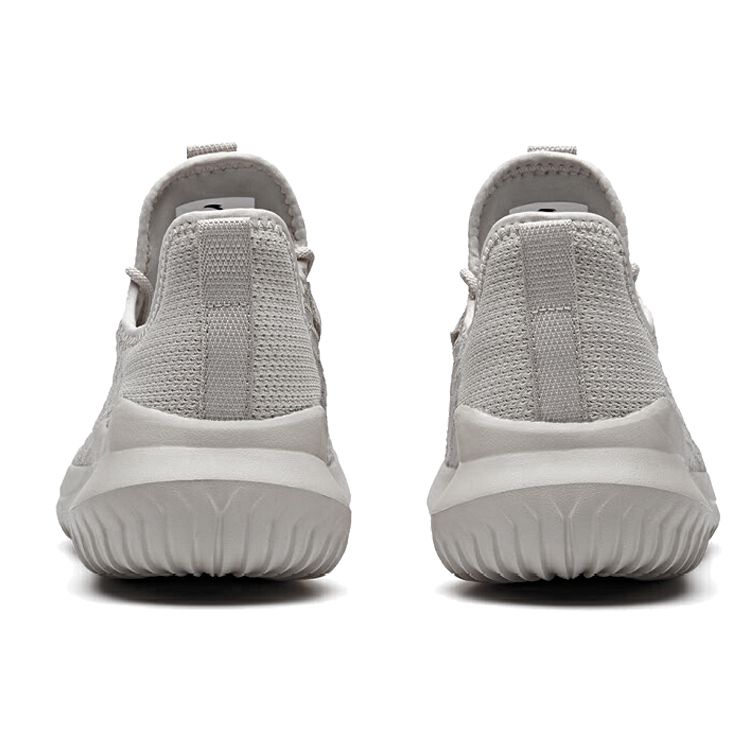 Anta Lifestyle Series Fabric Two-Layer Cowhide Shock Absorbing Non-Slip Wear-Resistant Low-Top Sports Casual Shoes Men Sneakers Gray 91848801-4