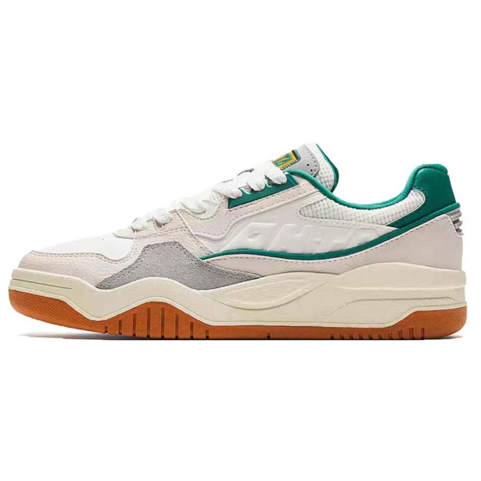 New Anta Slam Anti Slip Wear Resistant Low Top Skateboard Shoes Men's White Gray Green 112348060-1