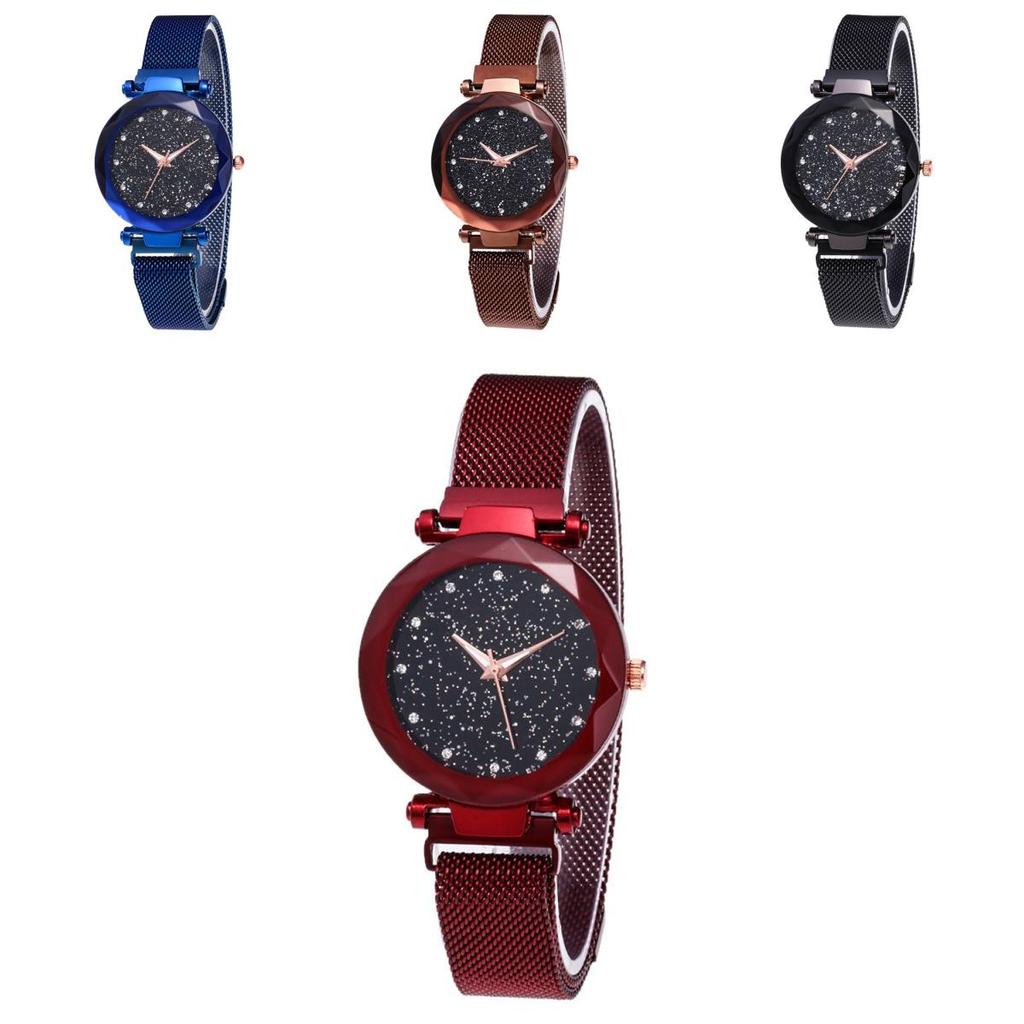Montre-ceinture de mode pour femme Qualité Supérieure Ciel Étoilé Bracelet Magnétique Acier Inoxydable