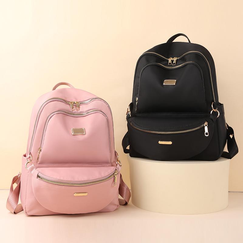 Einfarbiger Rucksack mit Umhängetasche Damen Reise-Rucksack-Set Pendler Studenten Schultasche