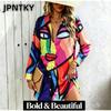 JPNTKY Women's Fashion Casual Long Sleeve POLO Neck Blouses & Shirts