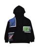 Memory Patchwork Printed Grid Hoody (Black)