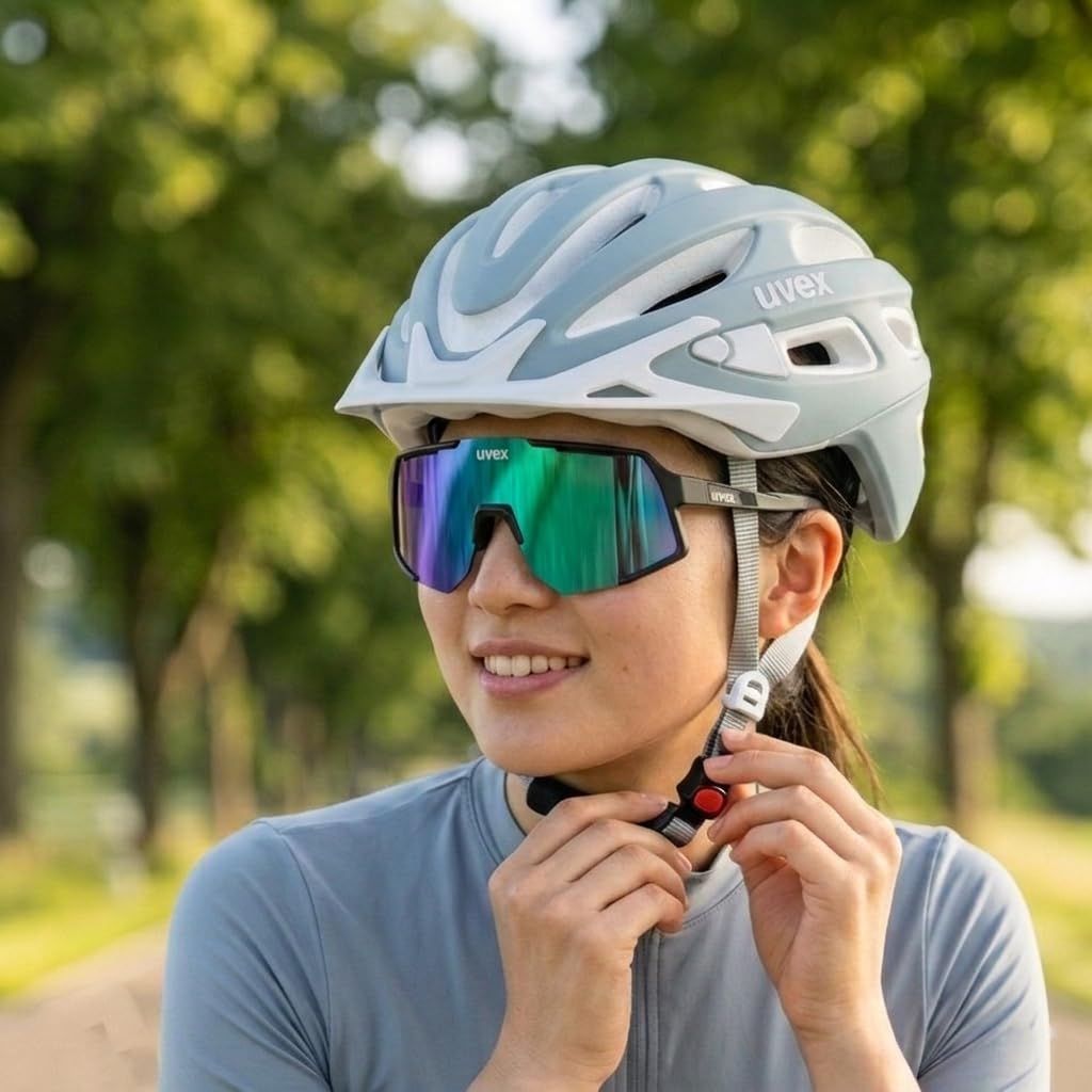 Sports Sunglasses UV400 Mirror Lens Sequenze Clear [Uvex] Anti-fog Cycling/Running/Outdoor