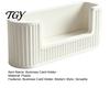 Sloping Opening Card Display Modern Minimalist Business Holder, Vertical Stripes Simple Style Organizer, Stand 3D Printing Storage Case for
