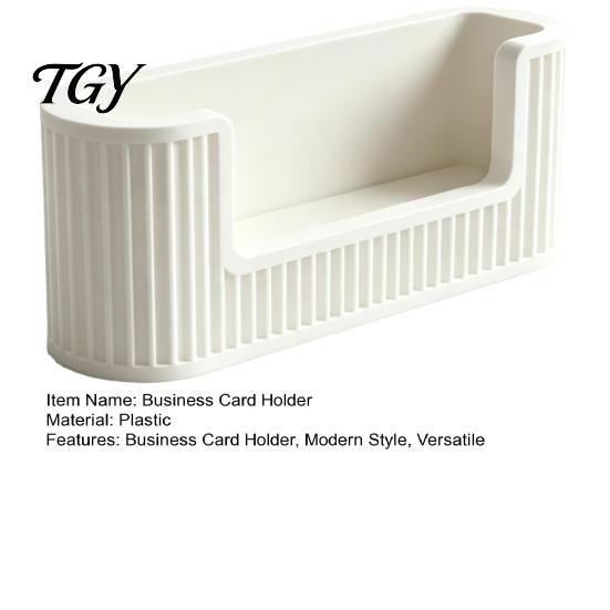 Sloping Opening Card Display Modern Minimalist Business Holder, Vertical Stripes Simple Style Organizer, Stand 3D Printing Storage Case for