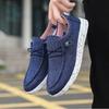 Fashion 2025 Men's Breathable Casual Canvas Slip Shoes Outdoor Loafers Breathable Slip On Flats Male Vulcanized Shoes Driving Boat Shoes