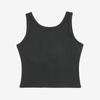 Hwillaeondeoweeo Molded Ribbed Square Neck Middle Bra Top (Fi4Itg2102Fcgy)