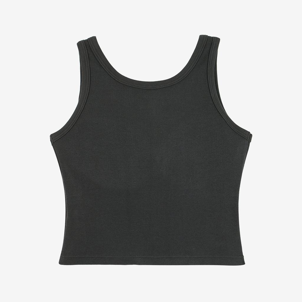 Hwillaeondeoweeo Molded Ribbed Square Neck Middle Bra Top (Fi4Itg2102Fcgy)