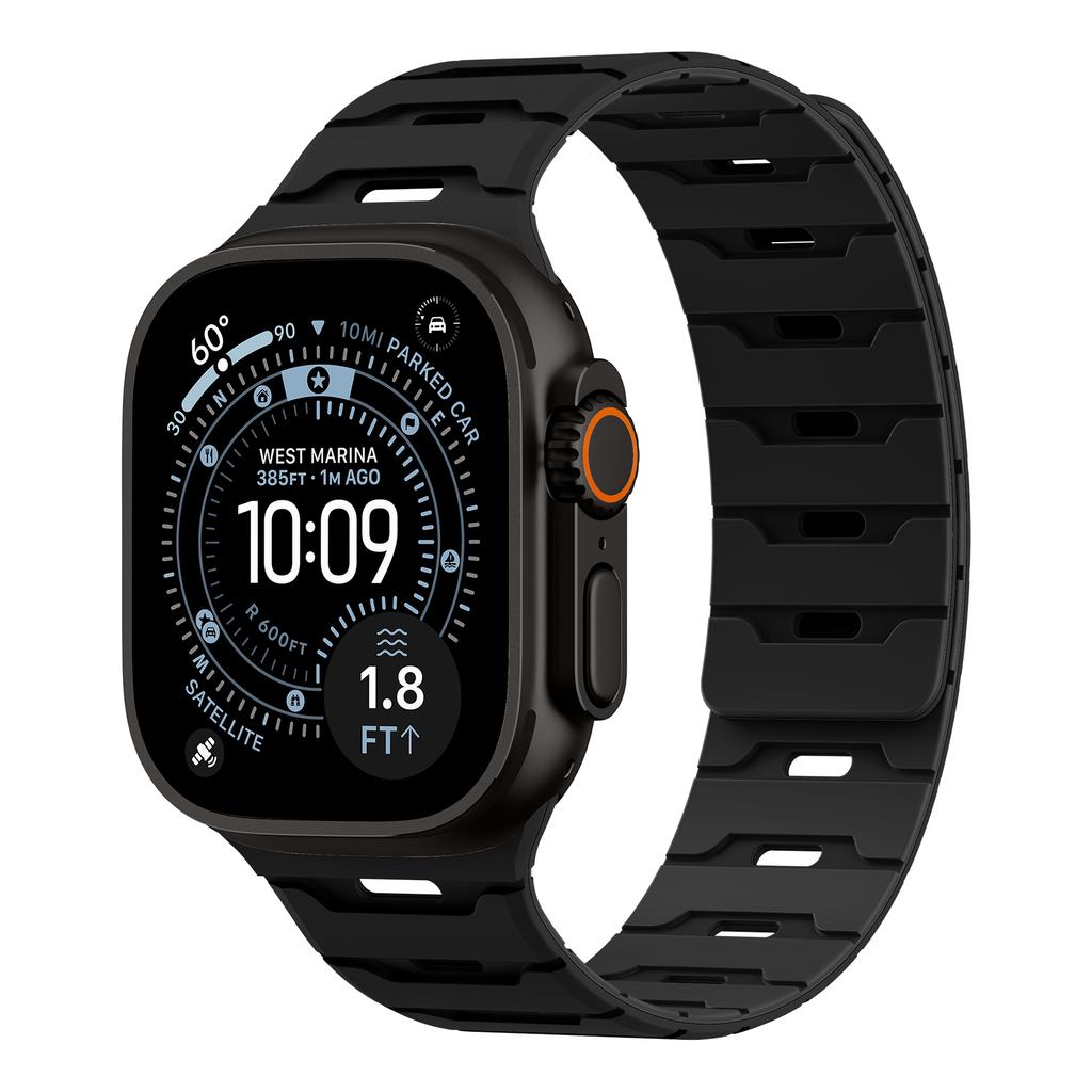 Band For Apple Watch Strap 44mm 45mm 40mm 49mm 46mm 41mm Magnetic Silicone correa Bracelet IWatch Series SE 9 8 7 Ultra2 3 10 11
