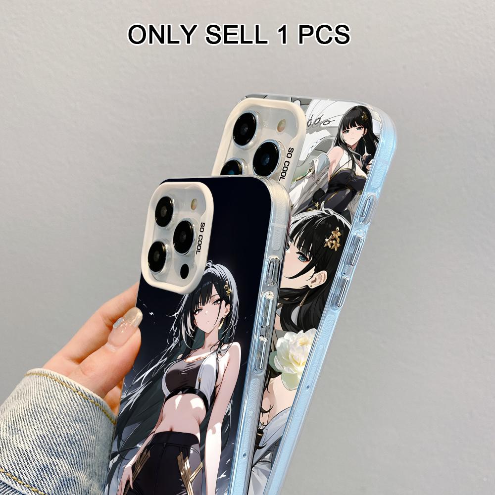 Wuthering Waves Baizhi Phone Case for iPhone 17 16 15 14 13 12 11 X XR XS Air Pro Max Plus White Colorful Silver Cover