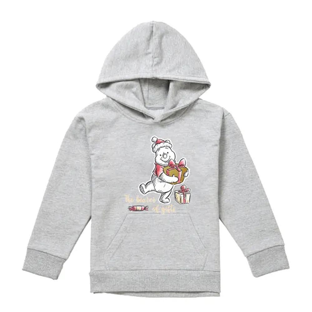 Winnie the Pooh Childrens/Kids The Bearer Of Christmas Gifts Heather Hoodie