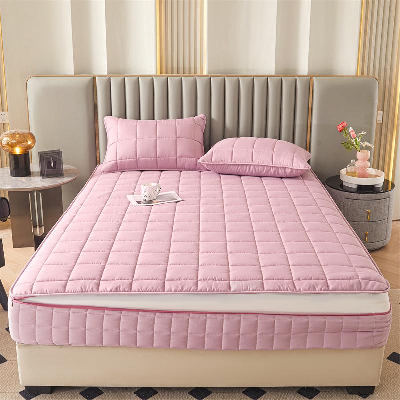 Premium Zippered Quilted Mattress Protector - Dustproof Six-Sided Fitted Sheet Cover