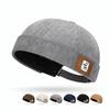 Hip Hop Corduroy Beanie Caps Solid Color Vintage Dome Hat Retro Brimless Hat  Men Women