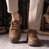Men's Shoes Spring and Summer Cowhide Retro Low-top Leather Shoes Men's Soft-soled Breathable Leather Casual Men's Shoes