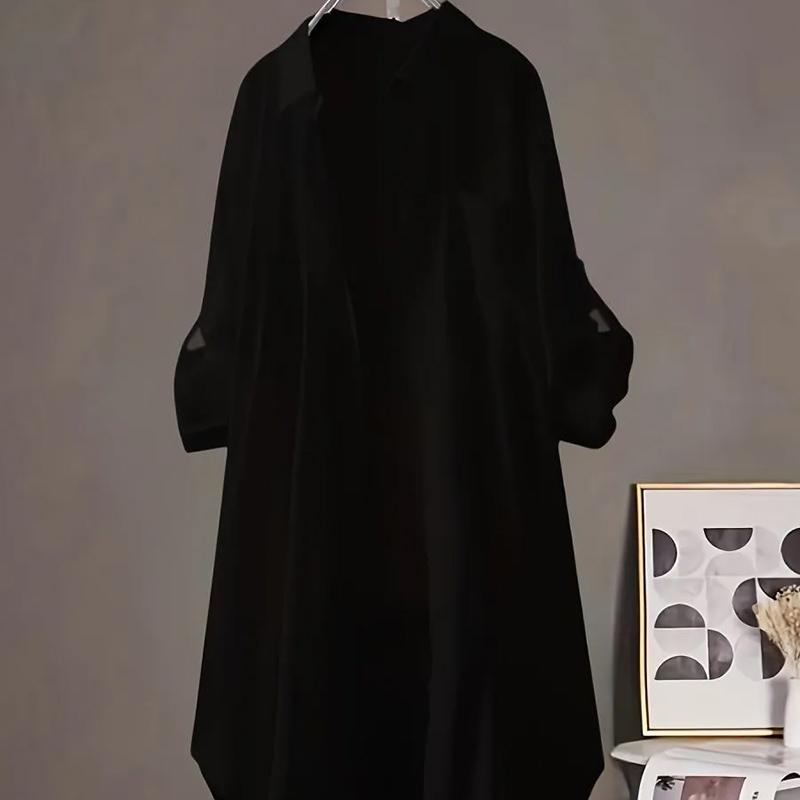 Coat for Women Cotton Autumn Winter Thickened Casual Oversize Loose-Fit Long-Sleeve Blouse Jacket