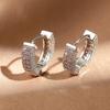 Luxury Cubic Zirconia Gold Color Zircon Hoop Earrings For Women Luxury Circle Crystal Girls Party Zircon