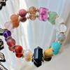Natural Pearl Amethyst Moonstone Powder Crystal Tianhe Stone Black Gold Super Tiger'S Eye Stone Nanhong Duobao Bracelet Bracelet