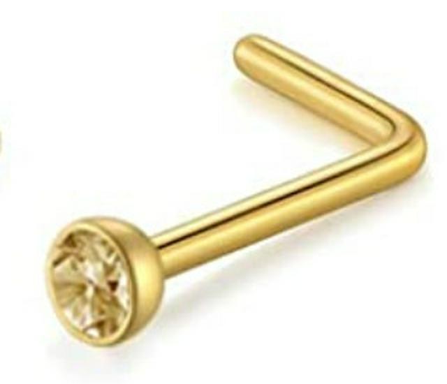 Stainless Steel Nose Ring - Stylish Nose Stud Piercing Jewelry