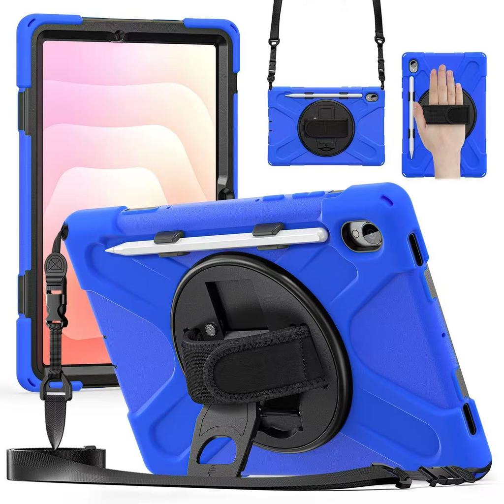 Stoßfeste Standhülle Für Samsung Galaxy Tab S11 Ultra SM-X930/ X936/ X936B Mit Schultergurt Handgelenkband Gepanzertes Cover