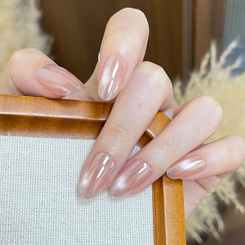 Verlaufende Bernstein-Goldfolie Abnehmbare Nagelsticker - Herbst/Winter-Kollektion