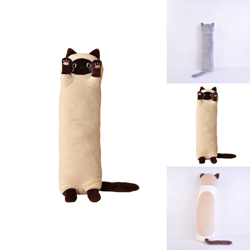 Soft And Cuddly Coconut Cat Plush Pillow For Girls' Bed