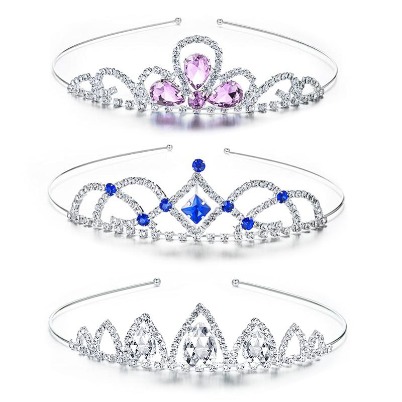 Rhinestone Crystal Tiara Princess Crown Rhinestone Headband Girls Crowns for Kids Wedding Prom Birthday Party Gift