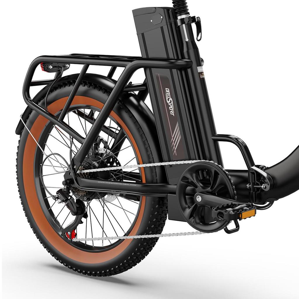 ONESPORT OT16-2 Electric Bicycle Adults  250W Brushless Motor 48V17Ah Lithium Battery 20×3.0 Inch Wide Tires Ideal for Urban & Light Off-Road Rides